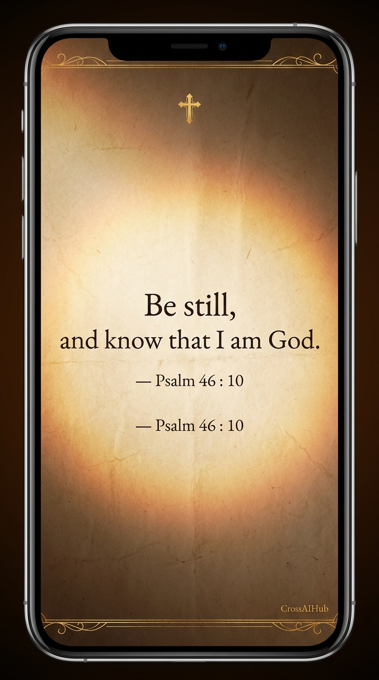 Be still, and know that I am God. — Psalm 46:10 (King James Bible)
